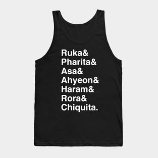 Baby Monster OT7 Name List (White Text) Tank Top